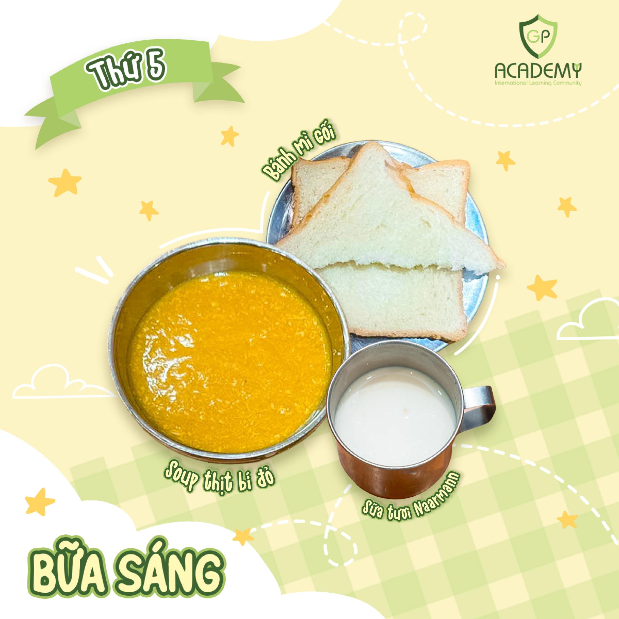 Dinh dưỡng thực chứng giúp ba mẹ yên tâm khi con ăn ở trường.